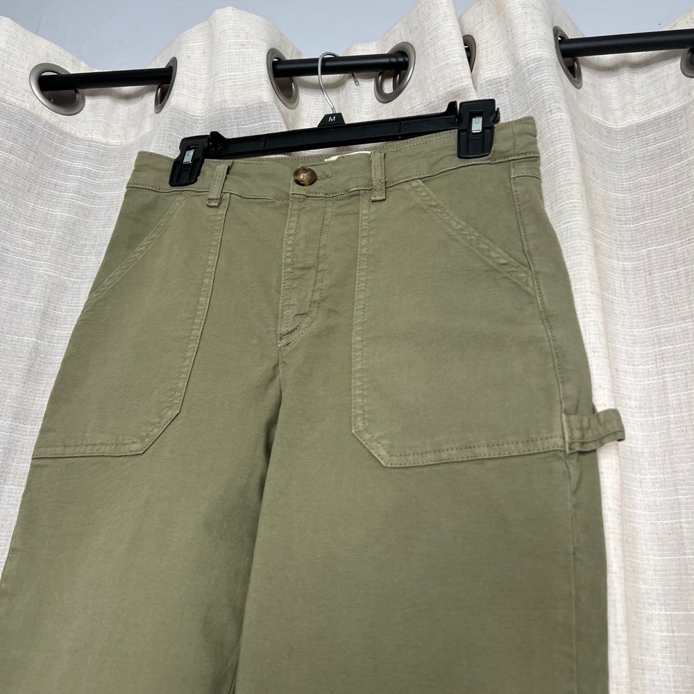 Marine Layer Maya Slim Straight Leg Utility Pants Olive Green Women's Size 4 - Picture 6 of 11